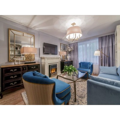Фото Dimplex Alexandria - Белый дуб с очагом Flagstaff