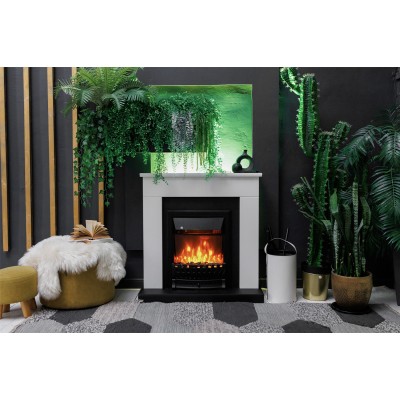 Royal Flame Bergen (Разборный) - Белый с черным Фото Royal Flame Bergen (Разборный) - Белый с черным