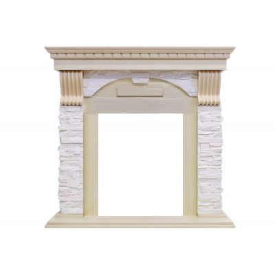 Фото Dimplex Dublin - Слоновая кость с патиной / Сланец крем с очагом Atherton