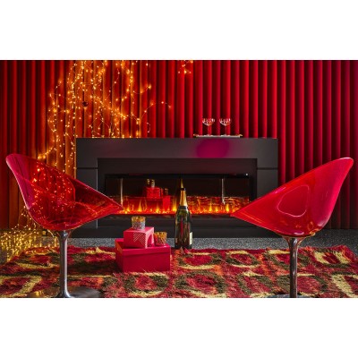 Dimplex Lindos (линейный) - Серый графит с очагом Ignite XLF50 Фото Dimplex Lindos (линейный) - Серый графит с очагом Ignite XLF50