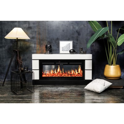 Royal Flame Modern - Белый с черным (Глубина 300 мм) Фото Royal Flame Modern - Белый с черным (Глубина 300 мм)