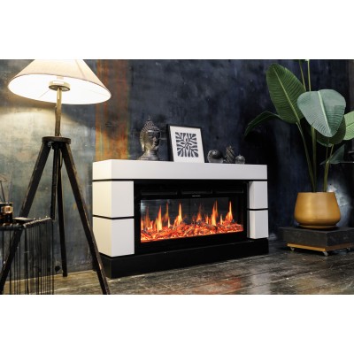 Royal Flame Modern - Белый с черным (Глубина 300 мм) Фото Royal Flame Modern - Белый с черным (Глубина 300 мм)