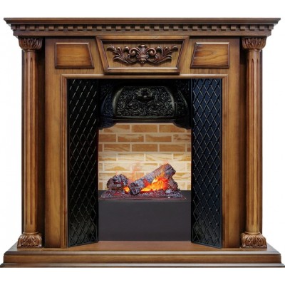 Фото Dimplex Olympia - Дуб антик / Кирпич с очагом Cassette 400 NH