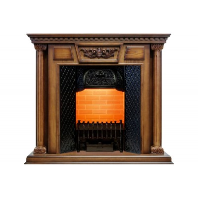 Фото Dimplex Olympia - Дуб антик / Кирпич с очагом Cassette 400 NH