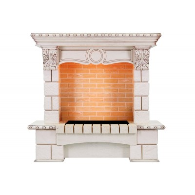 Фото Dimplex Pierre Luxe угловой - Слоновая кость / Шампань с очагом Cassette 600 NH