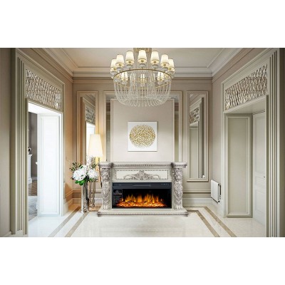 Royal Flame Windsor 42 - Слоновая кость с темной патиной Фото Royal Flame Windsor 42 - Слоновая кость с темной патиной